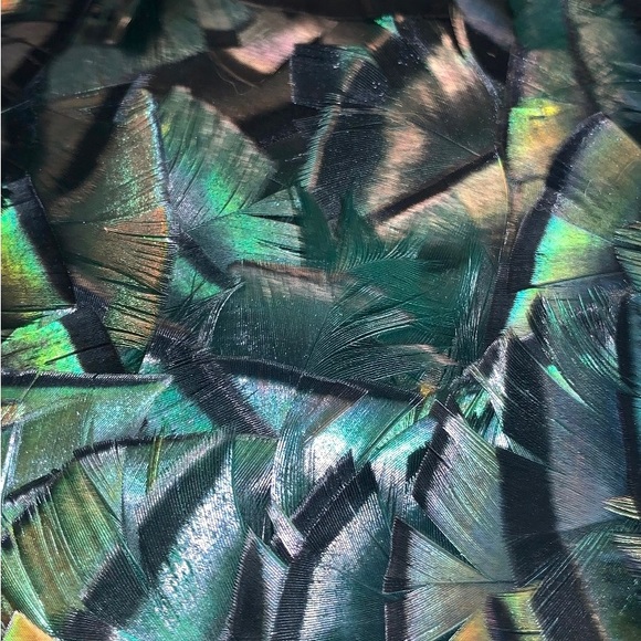 1940s Close to NEW - STUNNING by Jerry Yates-Iridescent Feather Top & Fuzzy! - Picture 9 of 9